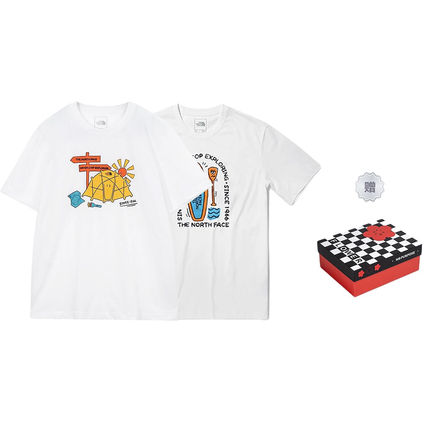 【代購】THE NORTH FACE Summer Outdoor Exploration SS23 Quick Dry T Shirts Men's White NF0A7WF8-FN4