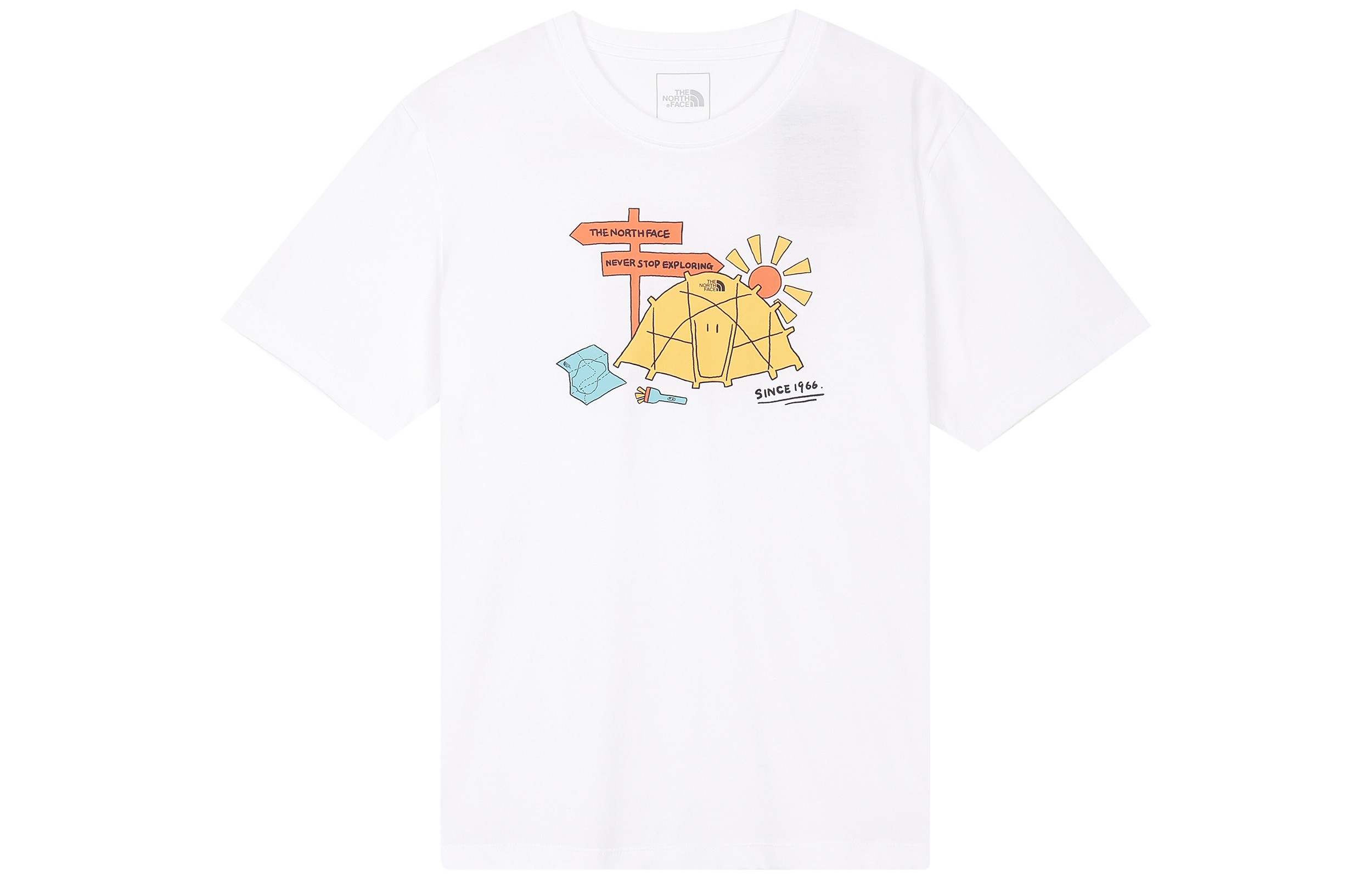 【代購】THE NORTH FACE Summer Outdoor Exploration SS23 Quick Dry T Shirts Men's White NF0A7WF8-FN4