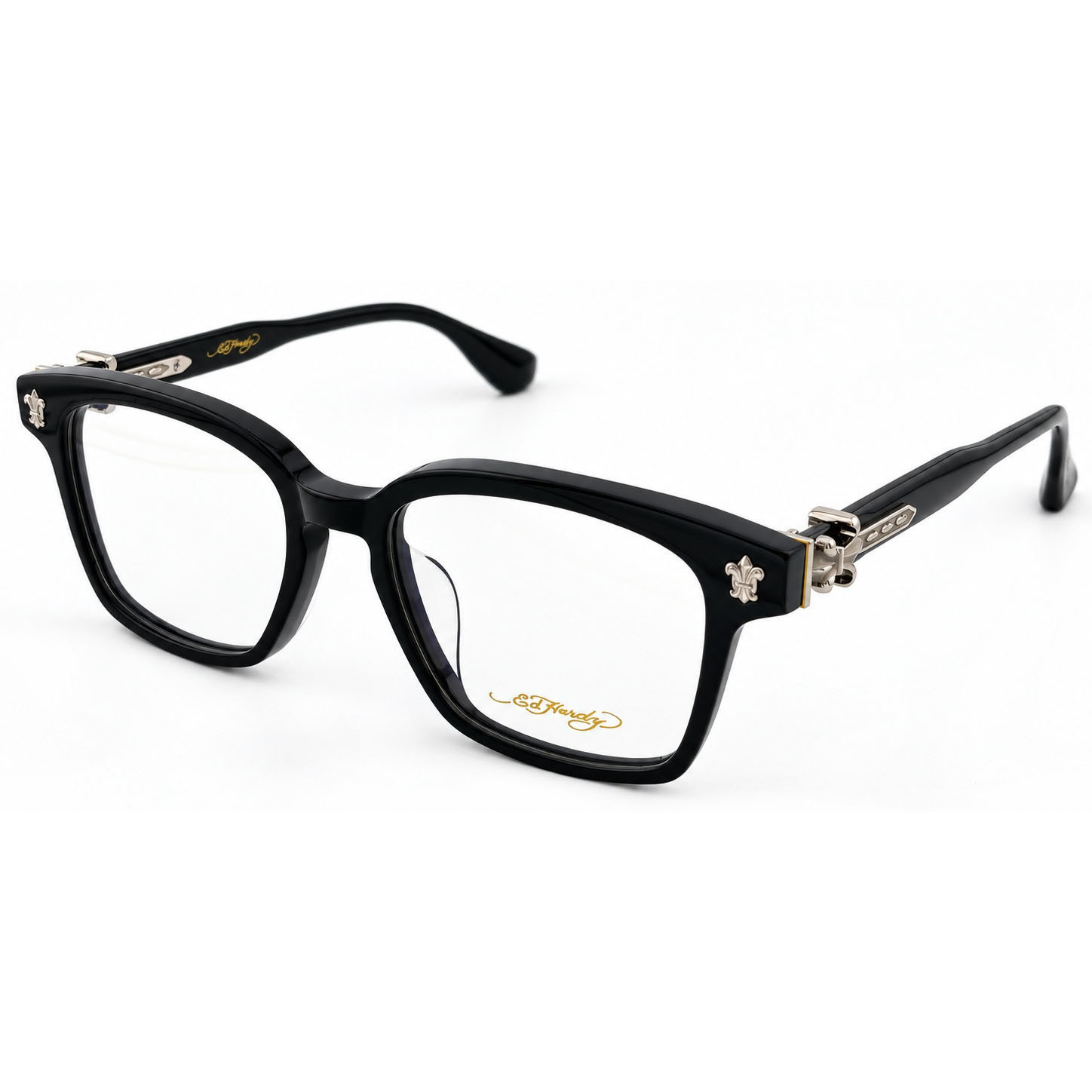 【Ed Hardy】EH2305 1SV 光學眼鏡#(亮黑搭耀銀色)