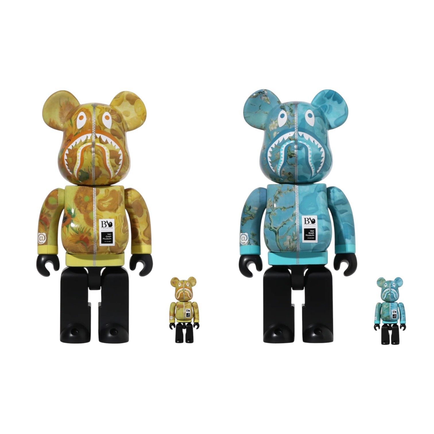 2026AW A BATHING APE BAPE X VGM ALMOND BLOSSOM SHARK BE@RBRICK 梵谷 博物館 藝術家 聯名 鯊魚 庫柏力克 公仔 400% + 100% 現貨