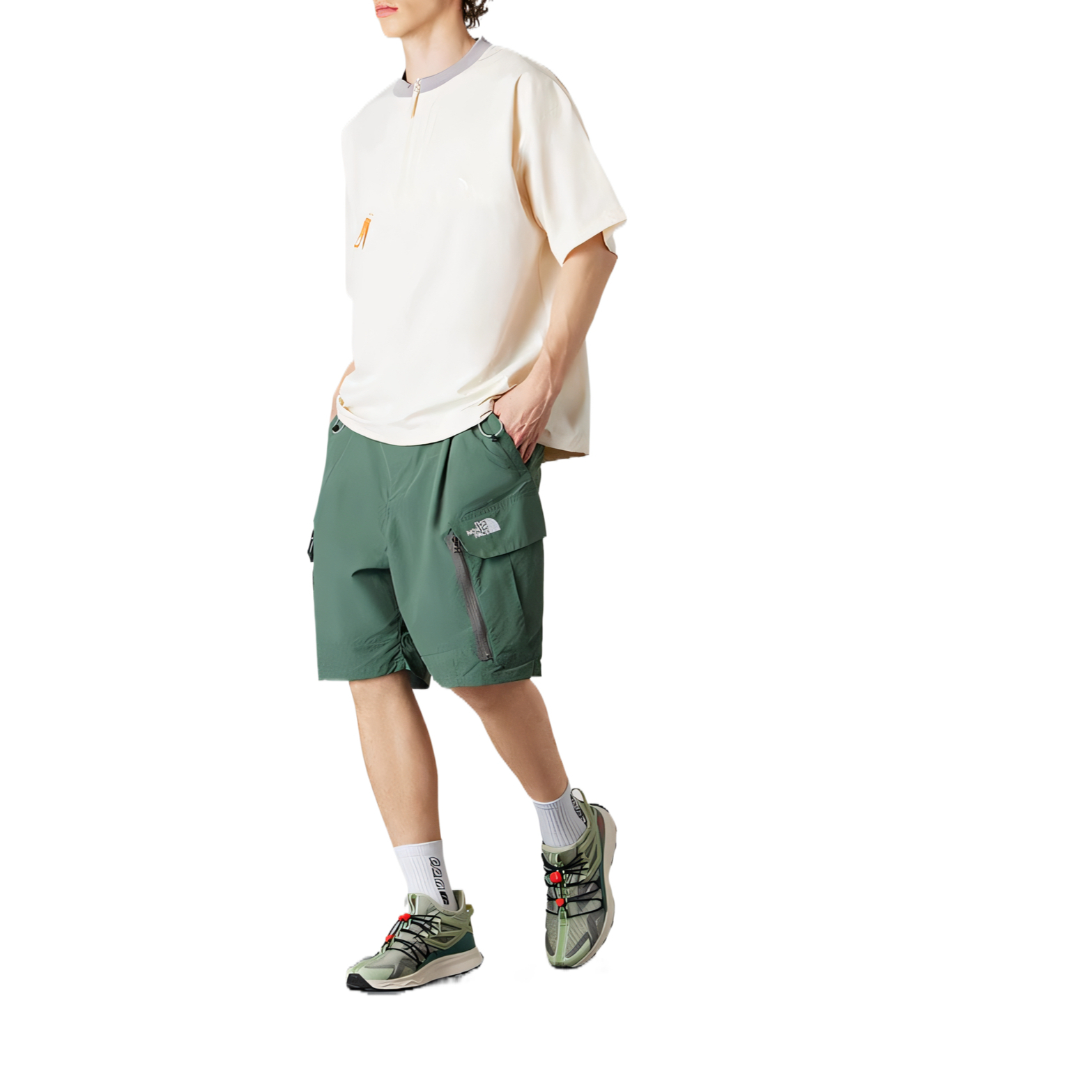 【代購】THE NORTH FACE Urban Exploration SS25 T Shirt Men's Dune White NF0A8DH6-QLI