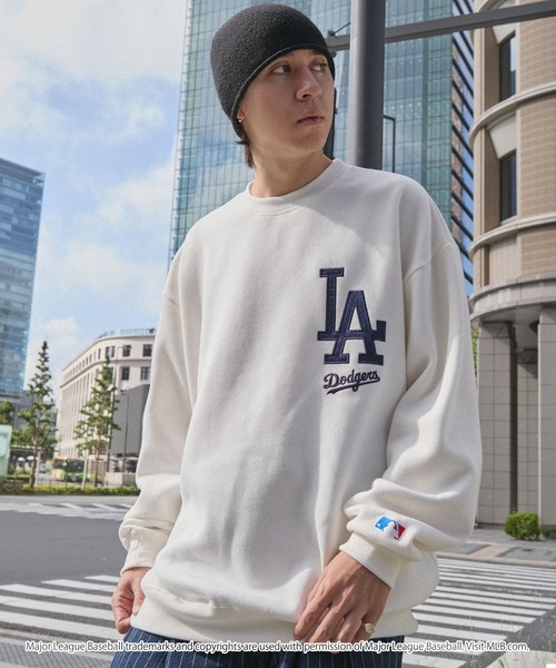 MLB 美國職棒大聯盟 獨家刺繡貼片 大號 抓絨 套頭衫 大學T