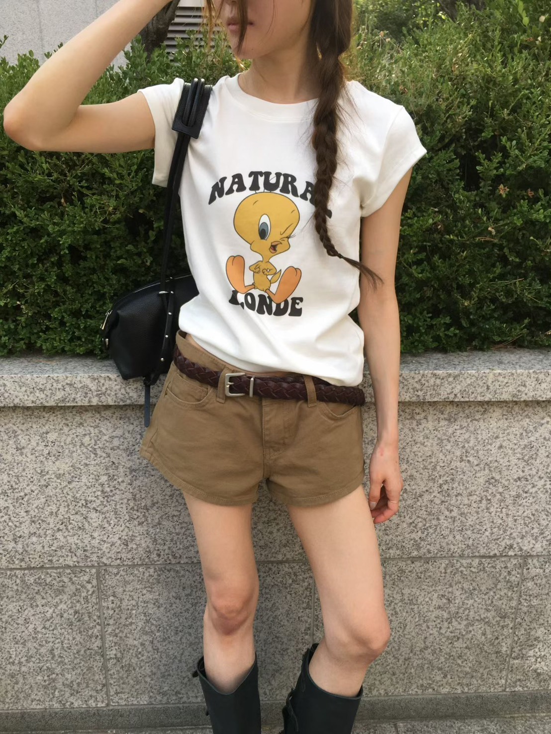 NATURAL崔西短袖T