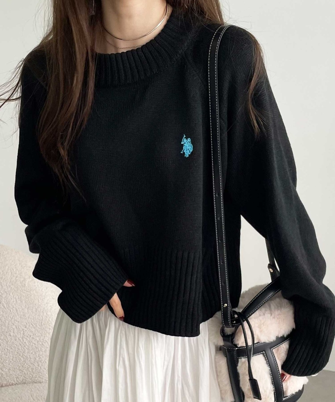 日本 GeeRA × U.S. POLO ASSN. 聯名 短版 針織衫 五色