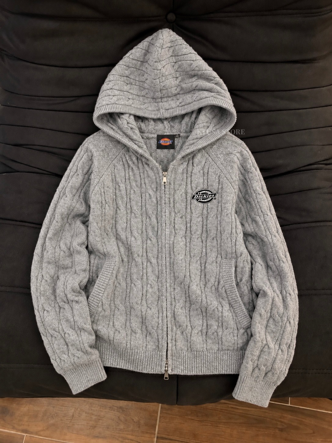 (預購）Dickies 麻花 針織連帽外套 雙拉鏈 鬆弛感 男女