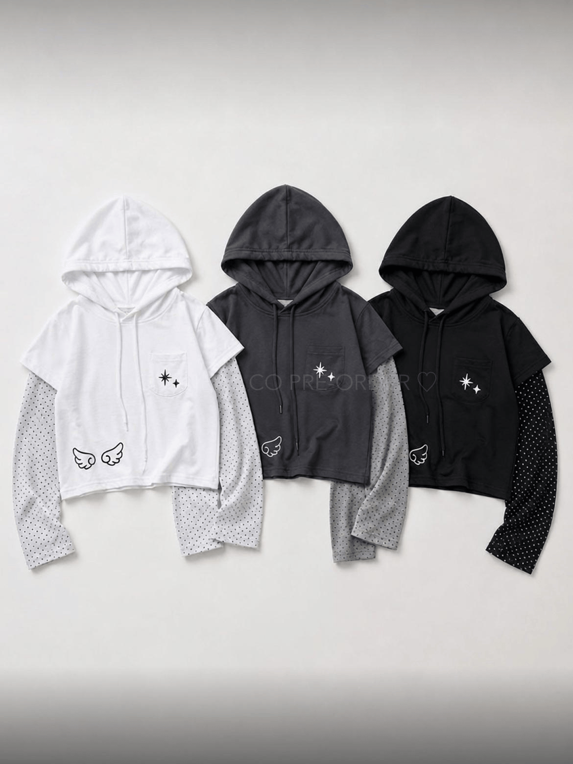 【網站限定優惠】Cute Angel Wings and Dot Hoodie