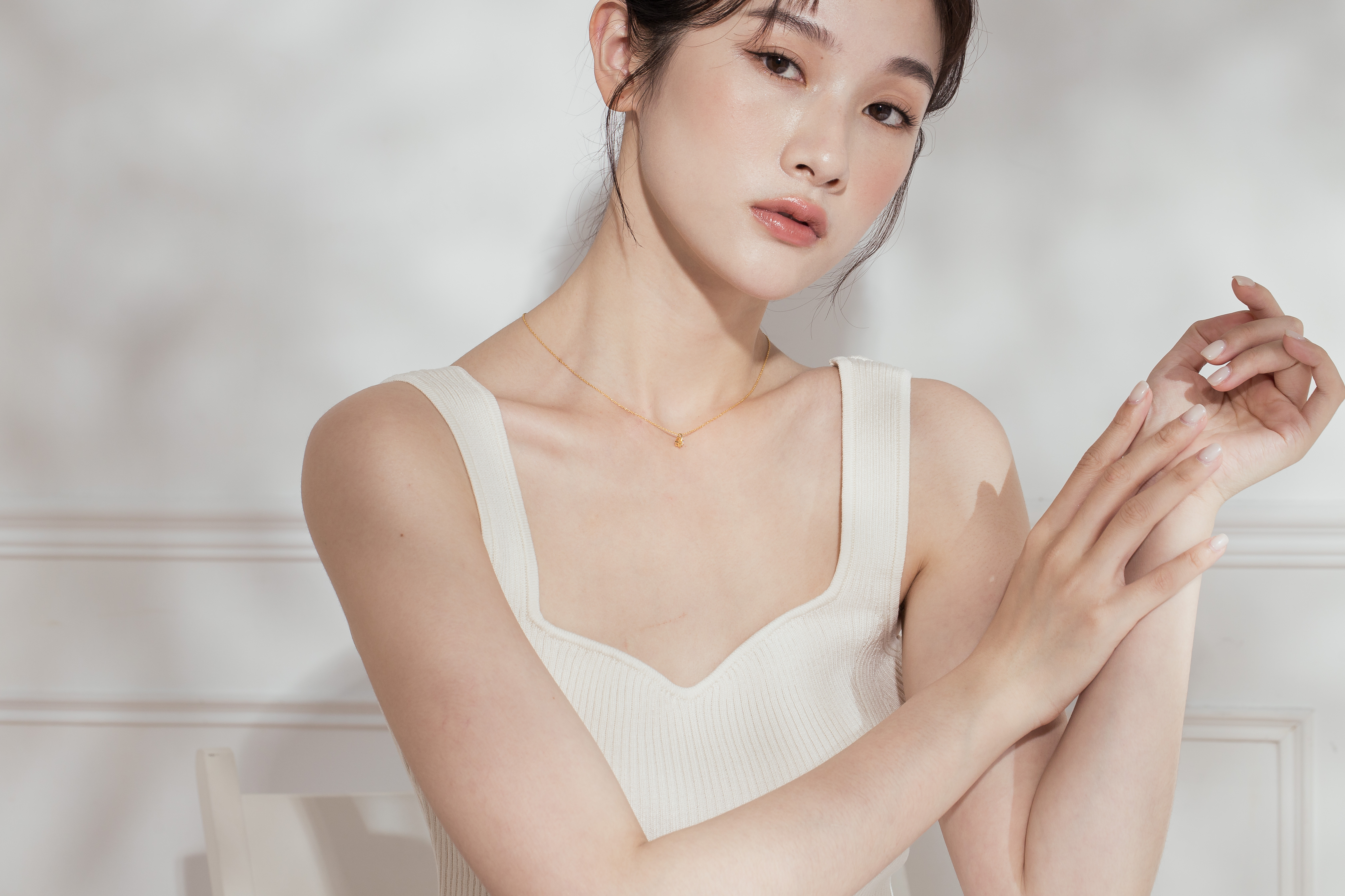 TWINKLE 小方星立體星芒項鍊展示