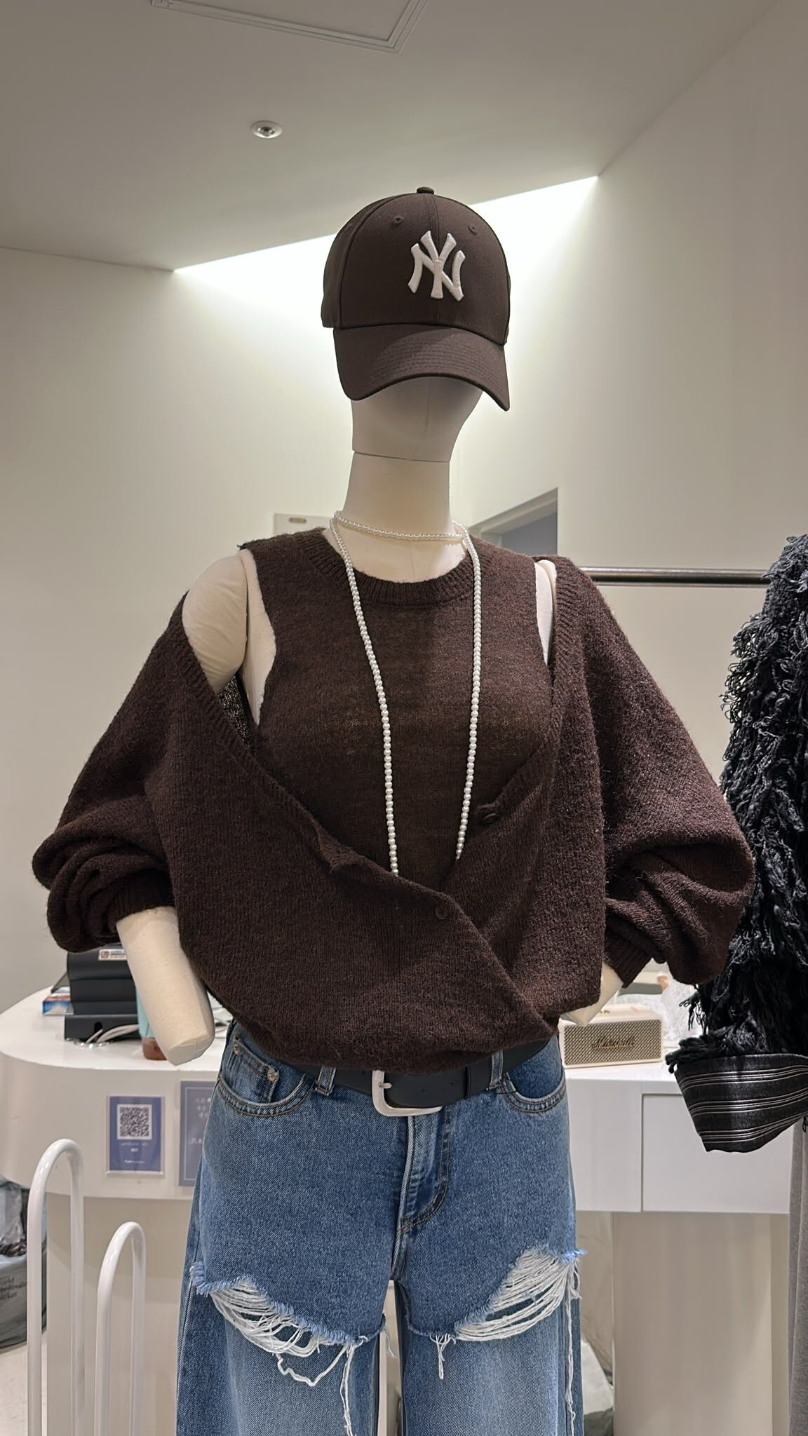KK113 假兩件上衣（兩色）WOOL