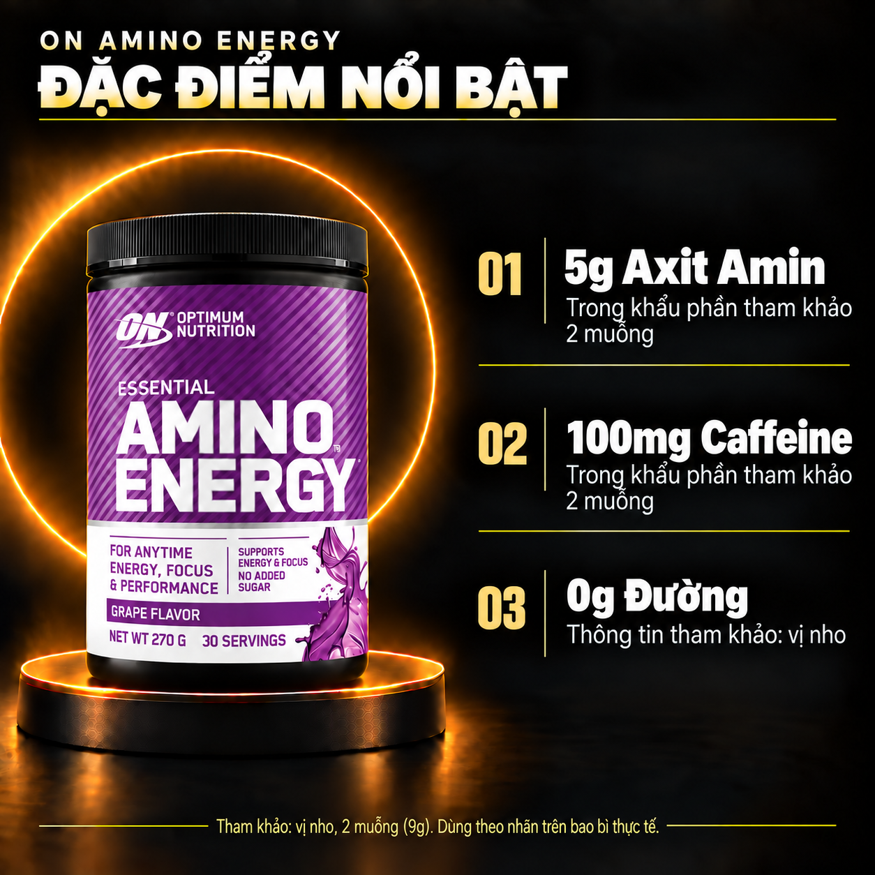 ON Amino Energy vi features