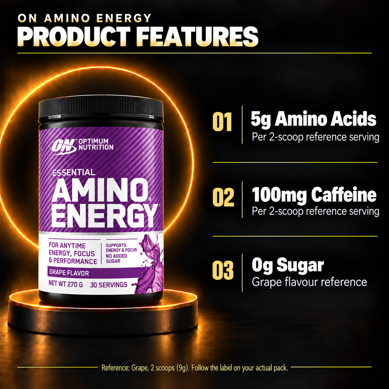 ON Amino Energy en features