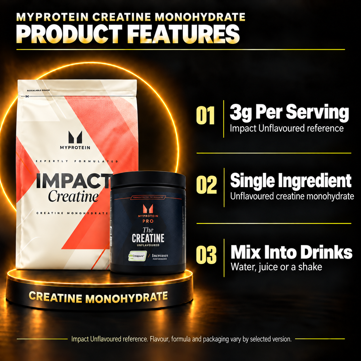 Myprotein Creatine Monohydrate en product features