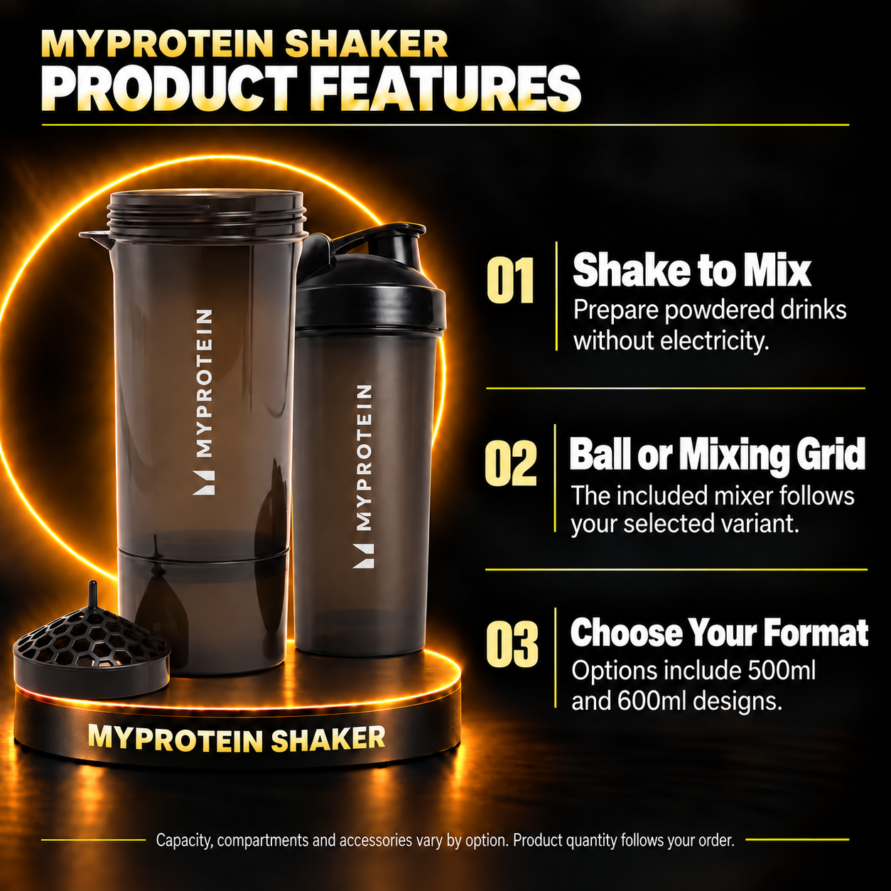Myprotein Shaker en features