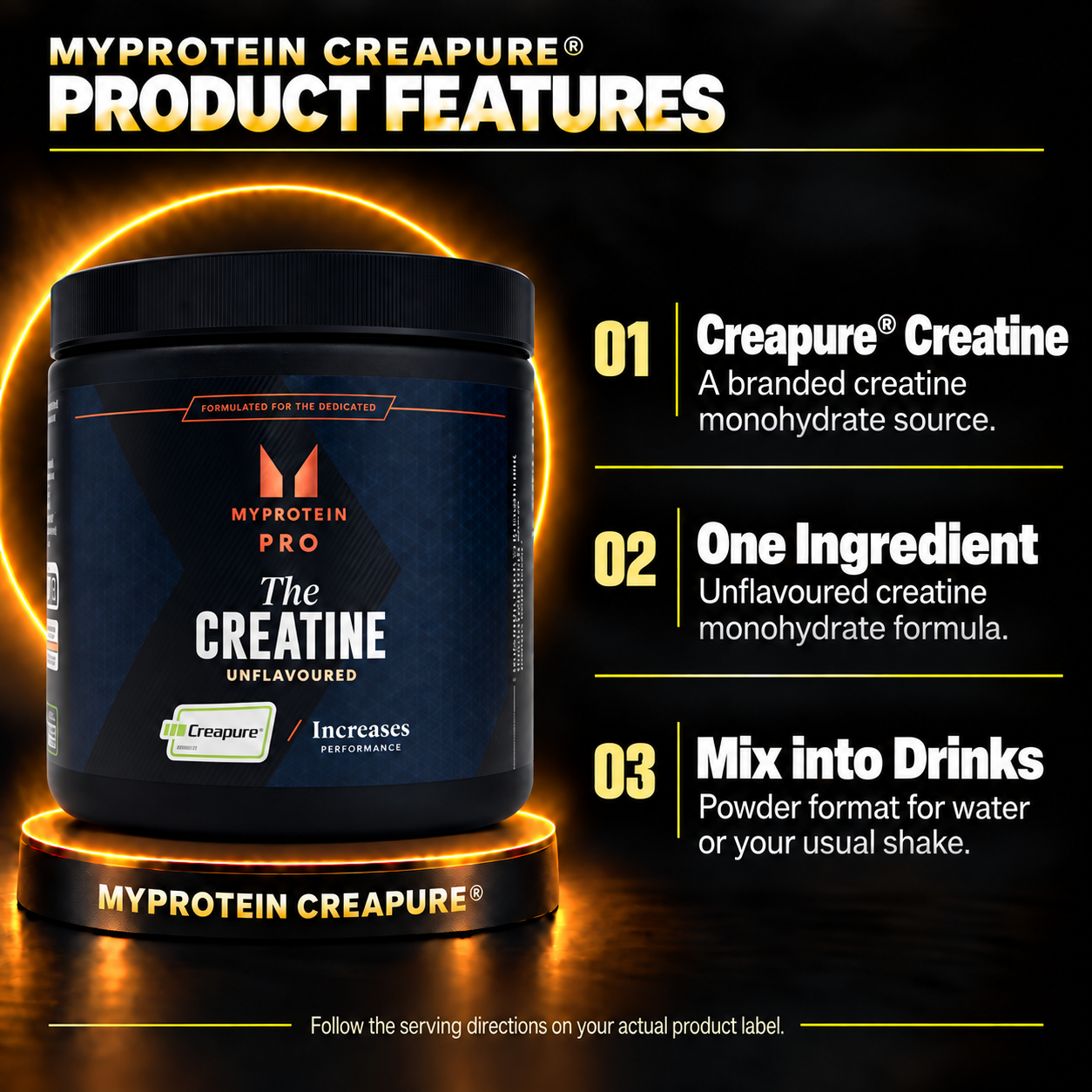 Myprotein Creapure en features