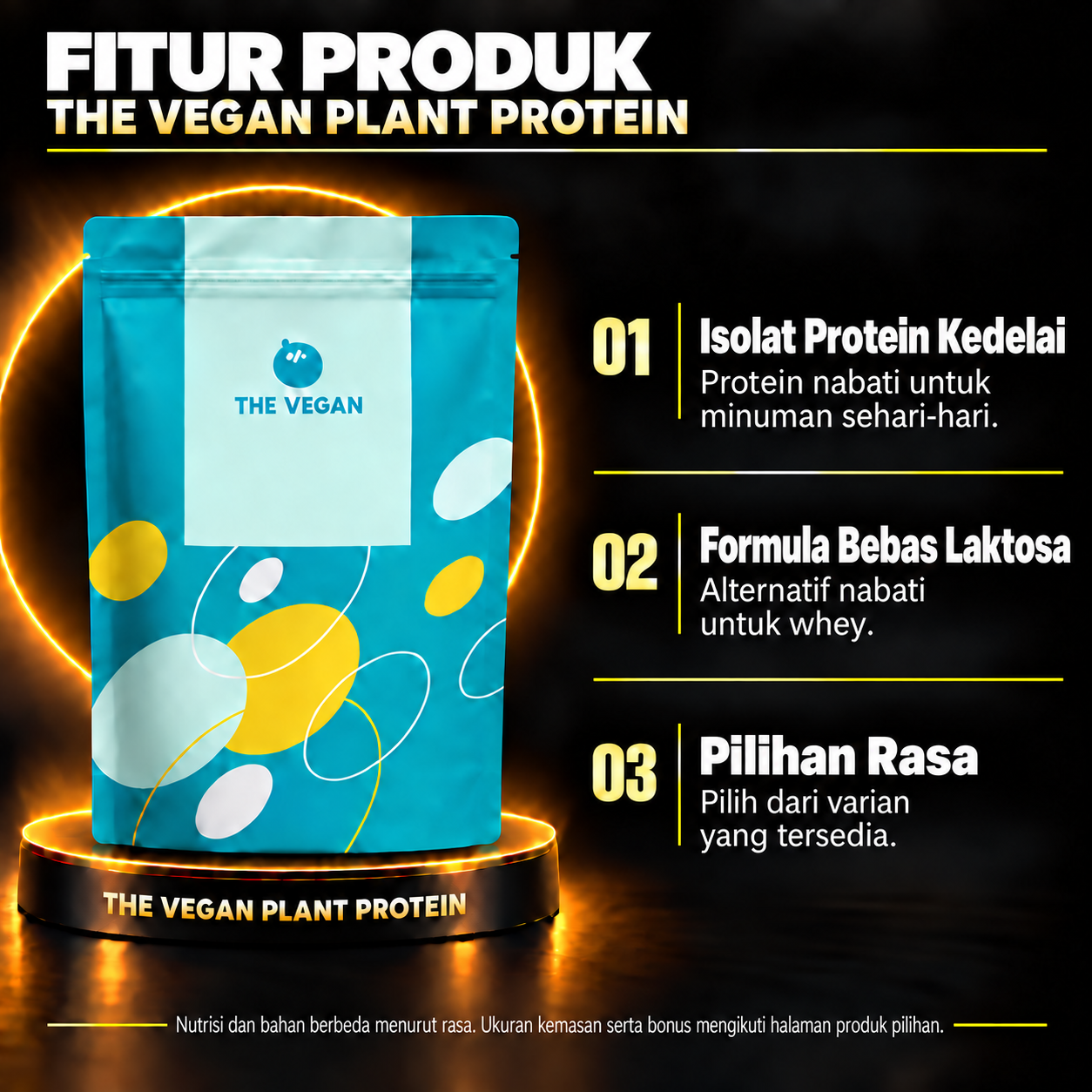 THE VEGAN Plant Protein id features