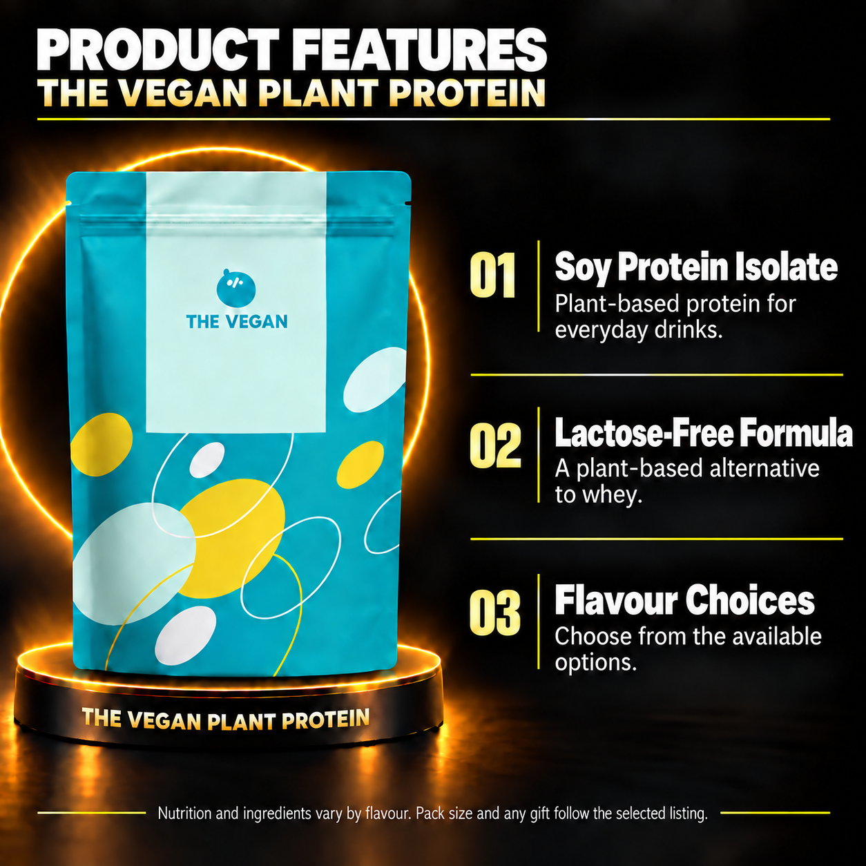 THE VEGAN Plant Protein en features