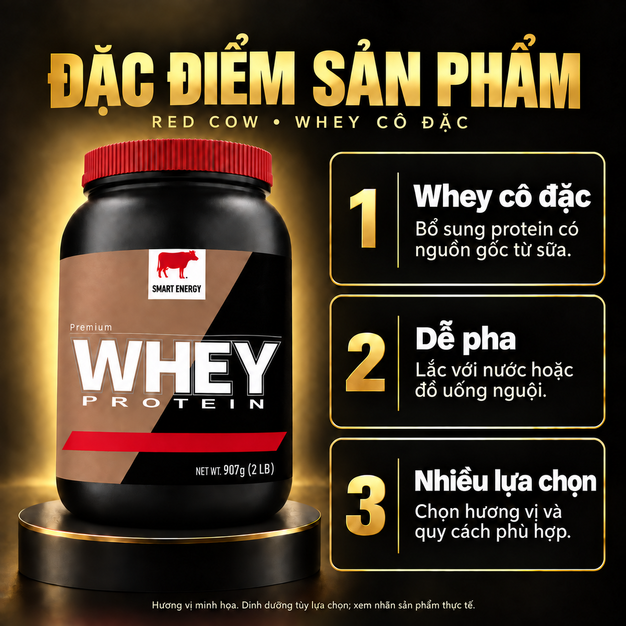 Red Cow whey concentrate 2 lb vi features