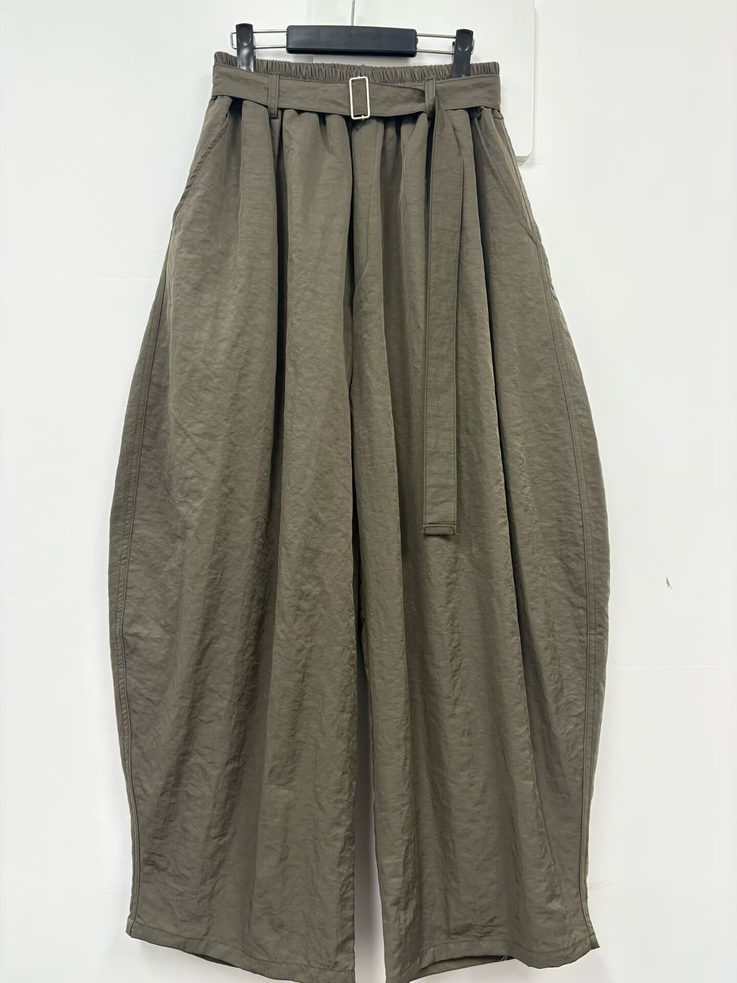 淨色連腰帶鬆身褲 alife-098P