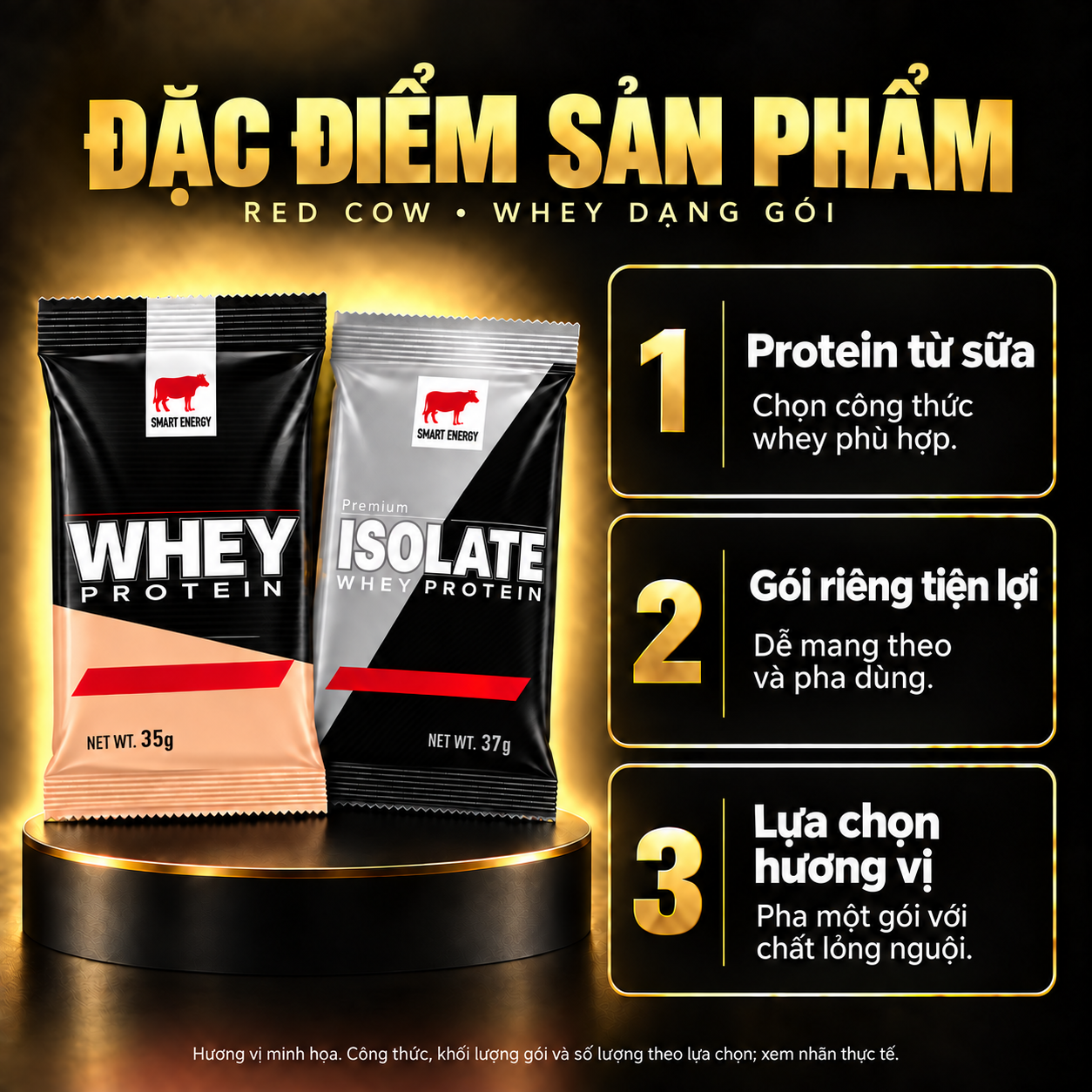Red Cow whey sachets vi features