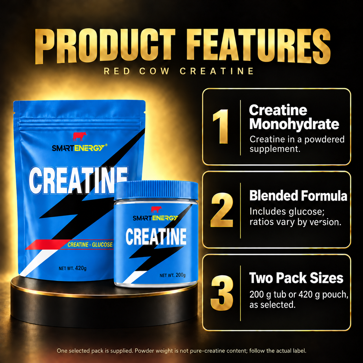 Red Cow creatine blend en features