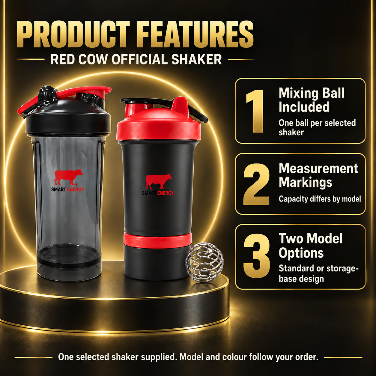 Red Cow Official Shaker en features