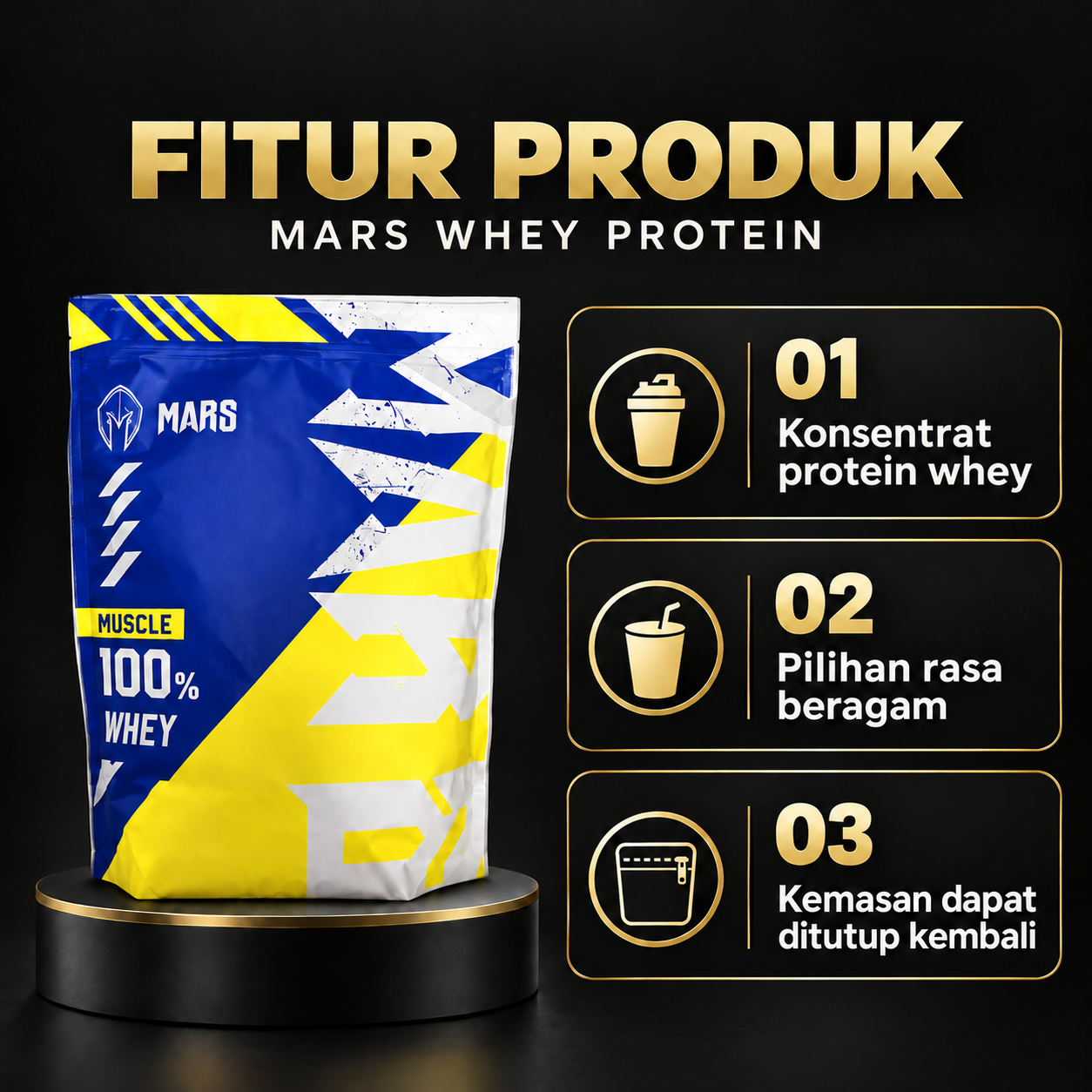 MARS Konsentrat Protein Whey Features ID