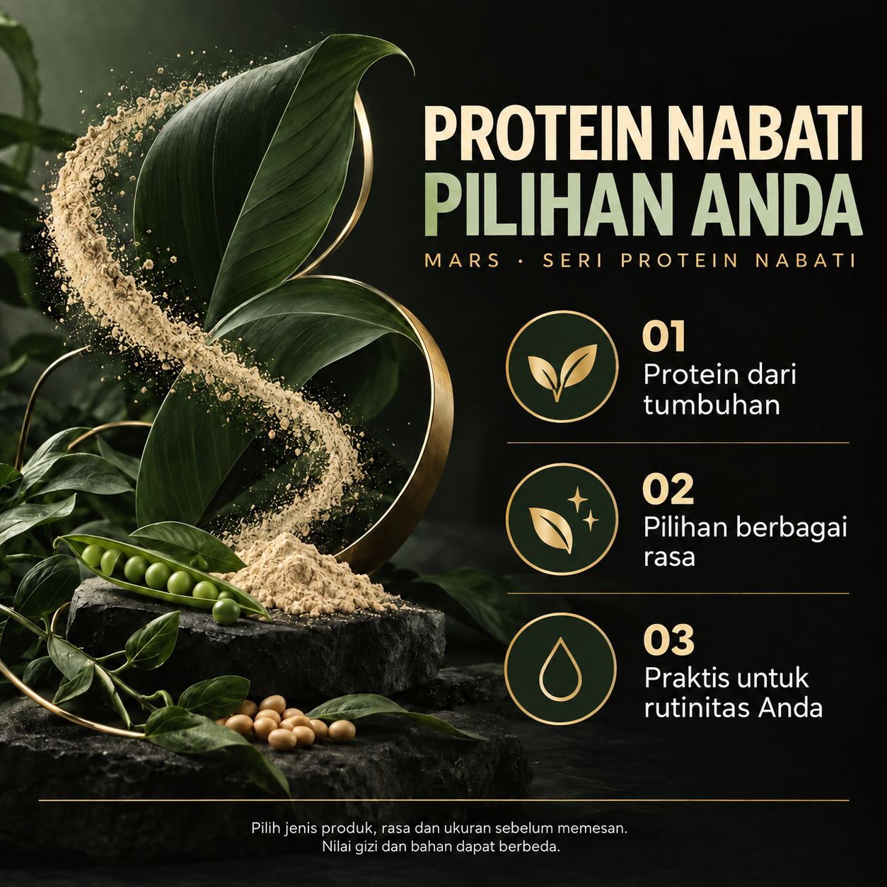MARS GAIA Protein Nabati Saset Features ID