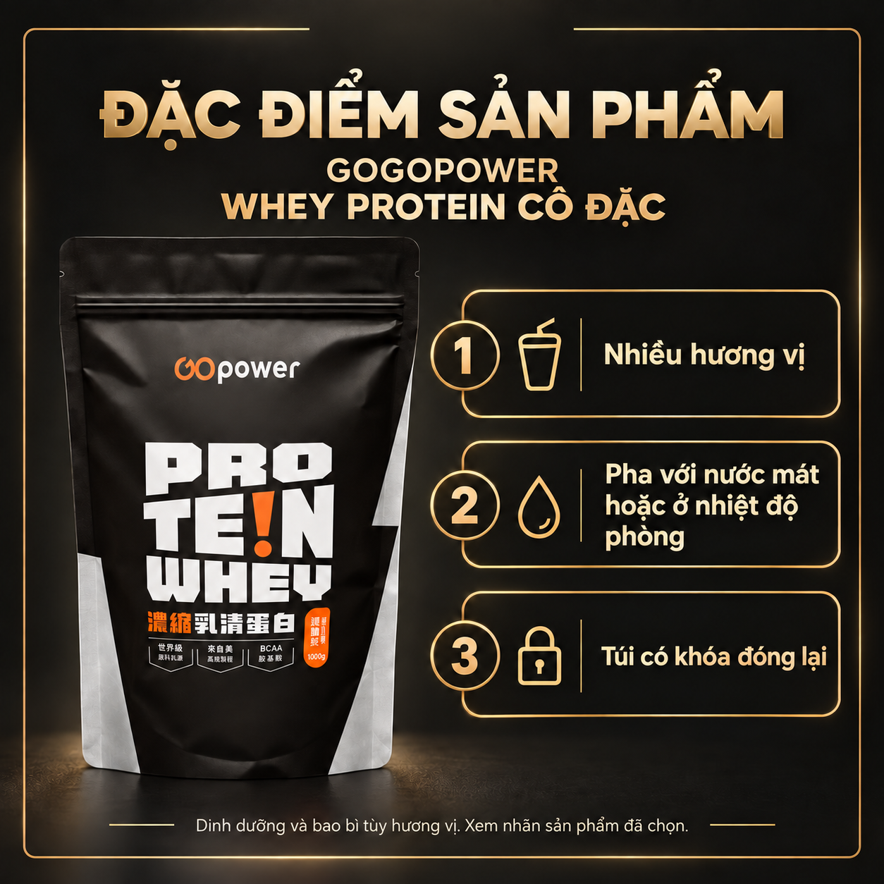 GOGOPOWER Whey Protein Cô Đặc Features VI