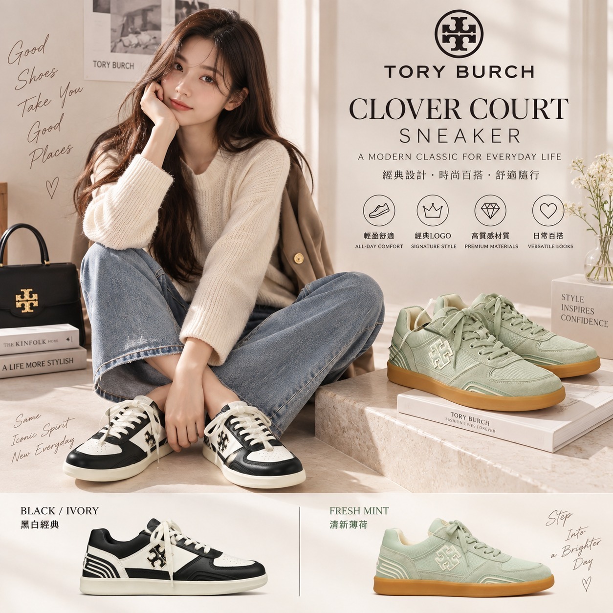 【預購】TORY BURCH N092180 女裝運動鞋