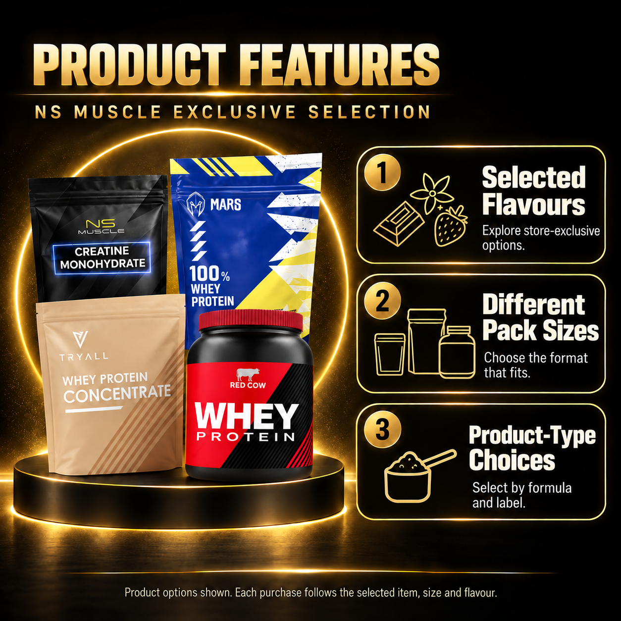 NS Muscle exclusive selection en features