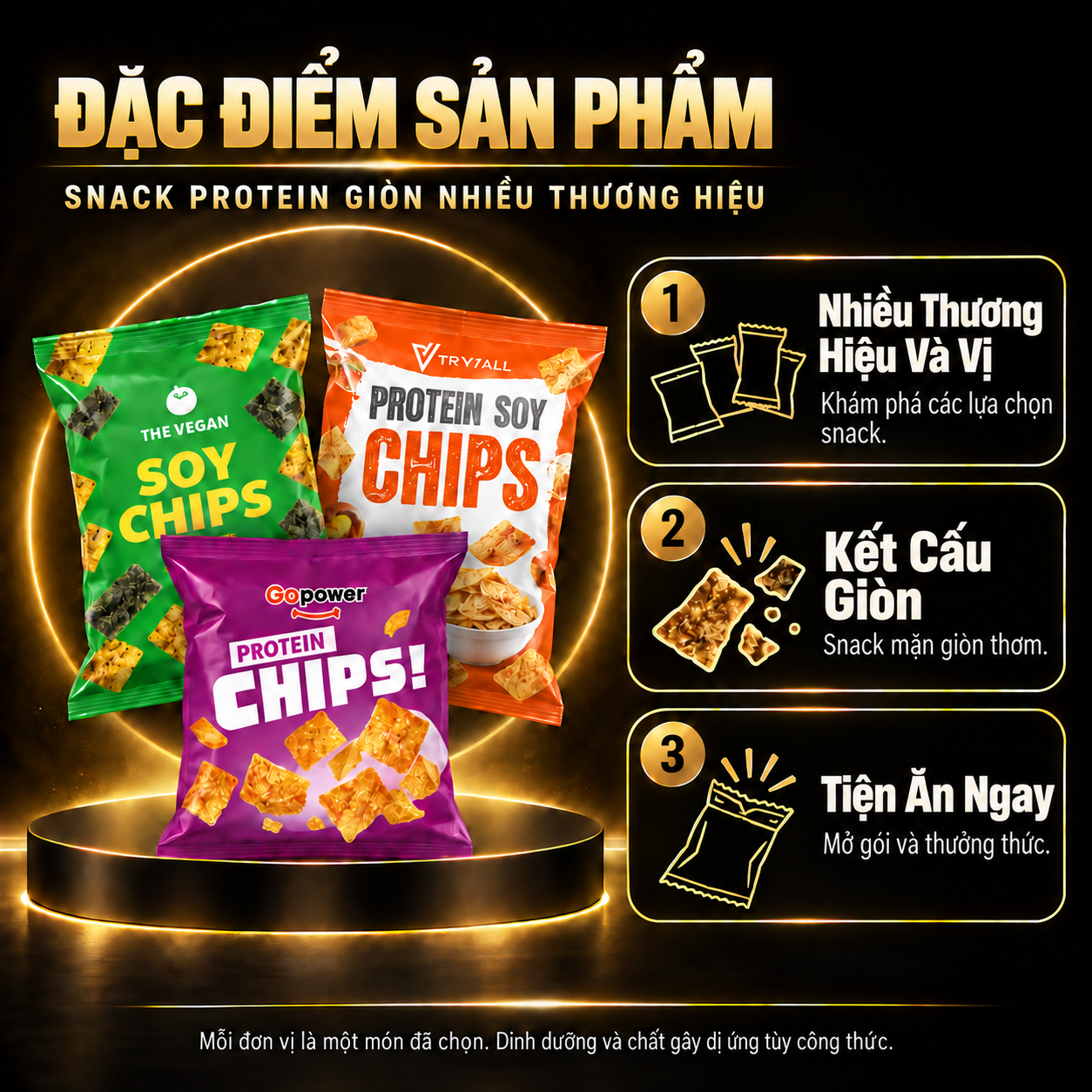 Multi-brand protein chips and crisps vi features