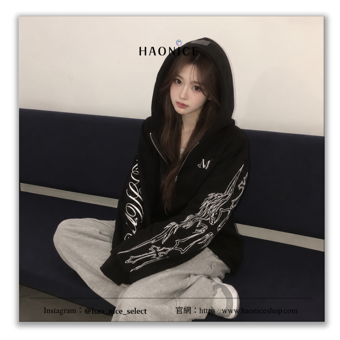 【HAO NICE】韓潮來襲🇰🇷 MUCENT 🔥小logo 暗黑哥德風 十字架 街頭風 長袖外套 連帽外套 拉鍊外套