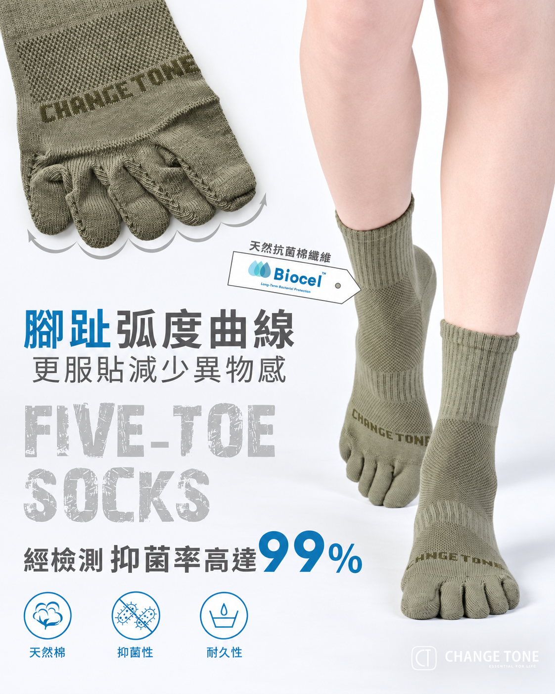 ChangeTone 5趾襪