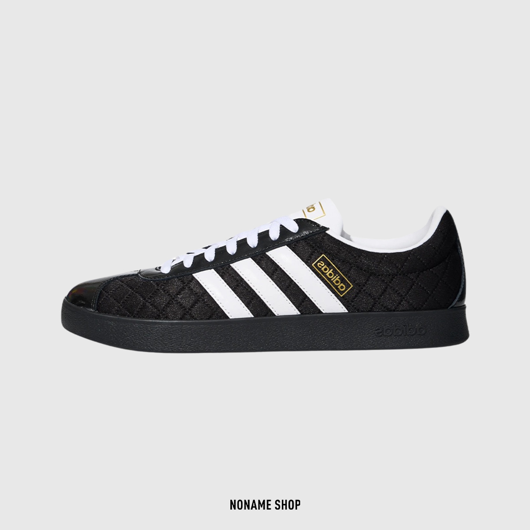 ADIDAS VL COURT 黑白 小香風 菱格紋 (男/女款)
