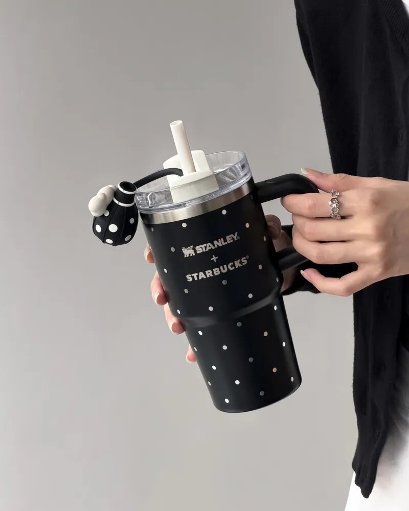 < 懶日子也要儀式感✨> Starbucks x Stanley 黑白波點 保溫杯