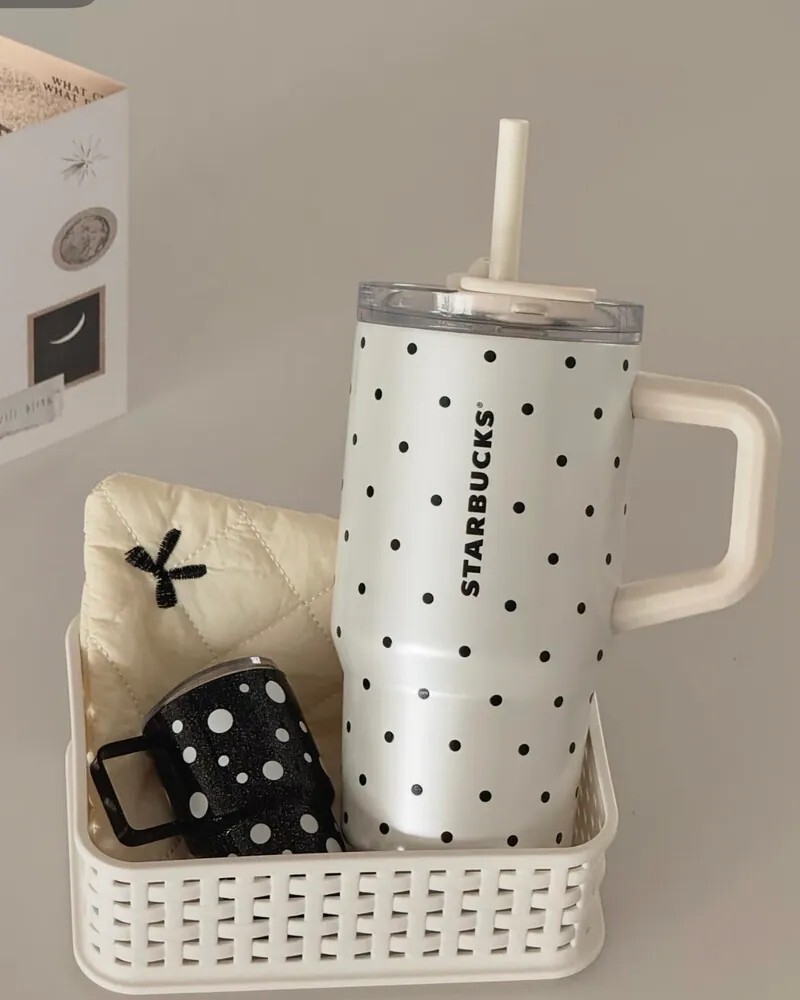 < 懶日子也要儀式感✨> Starbucks x Stanley 黑白波點 保溫杯