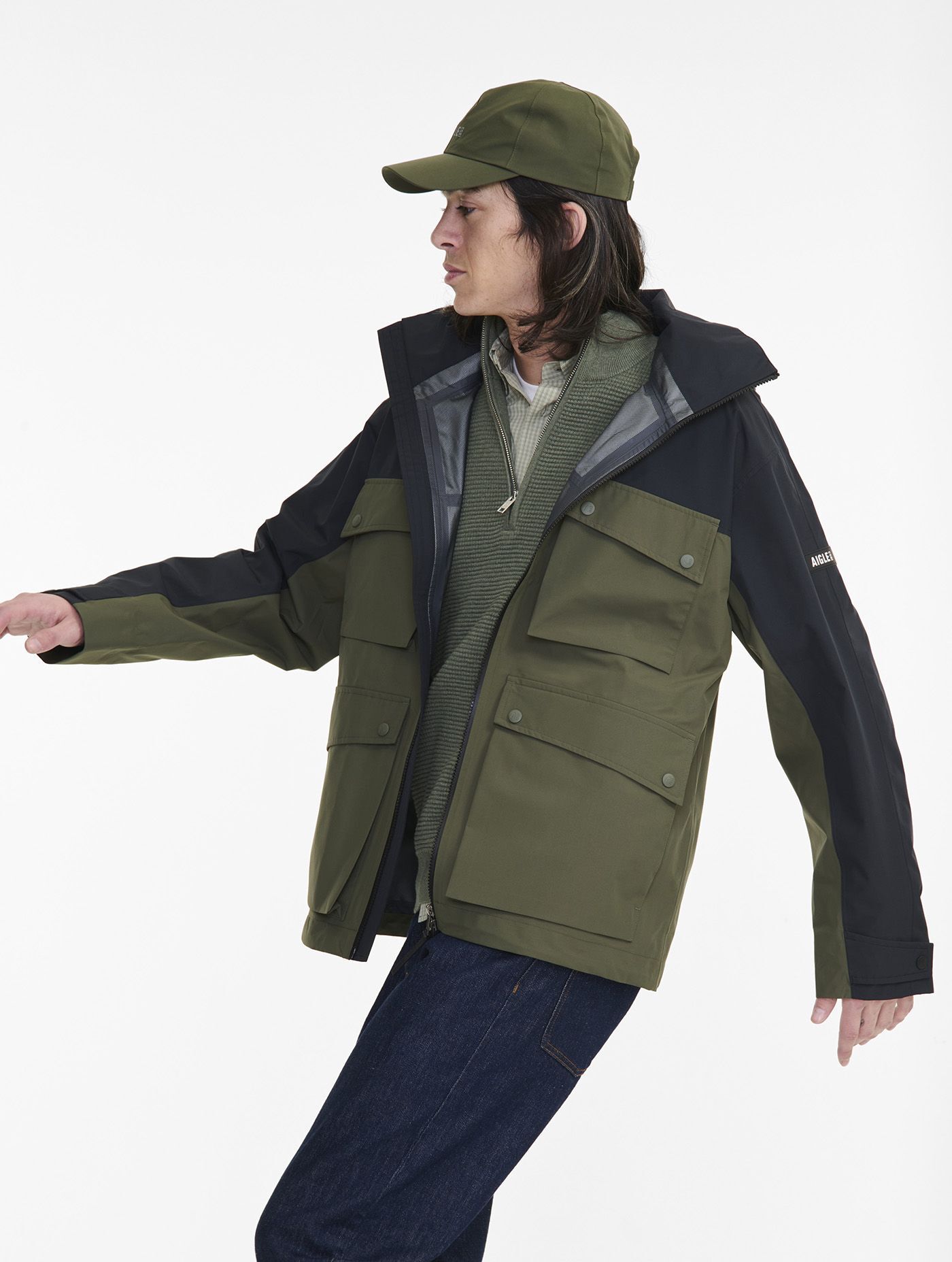 LYS02648 Aigle 男裝 MTD 防泼水透濕多口袋連帽外套