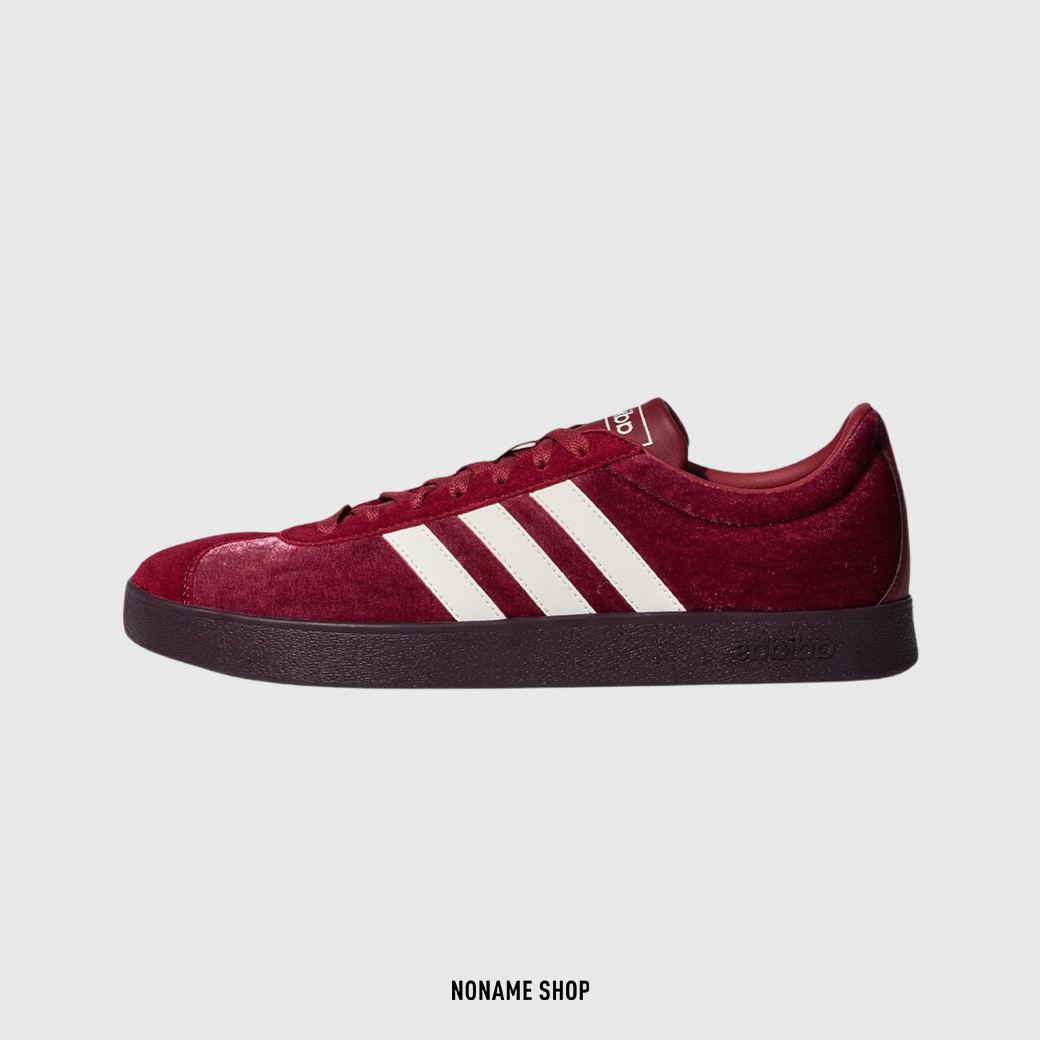 ADIDAS VL COURT 絲絨 酒紅 復古 德訓鞋 (男/女款)