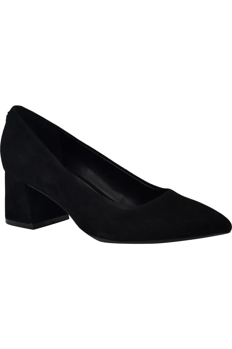 【預購】CALVIN KLEIN N092203 Lennot 麂皮高跟鞋 (黑色)