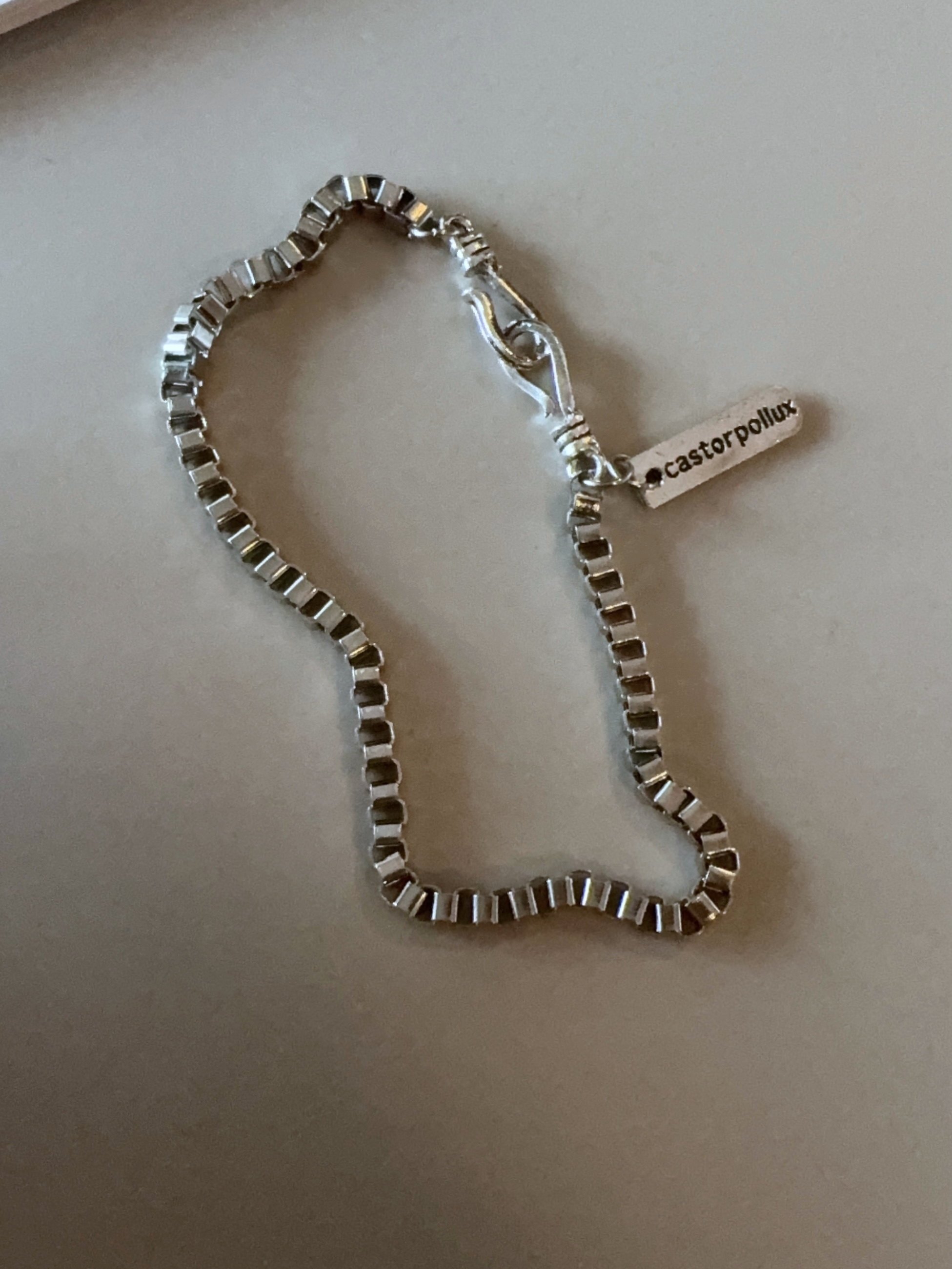 ss square chain bracelet