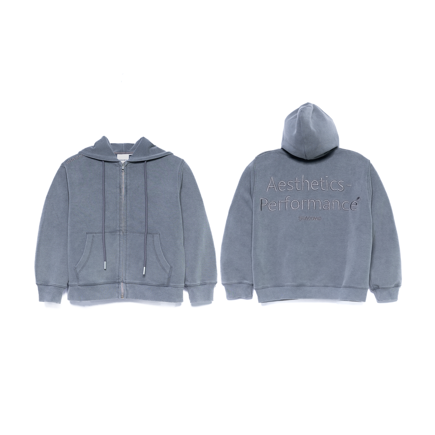 SHADOW Washed Silk-Touch Cotton Zip Hoodie - Kids