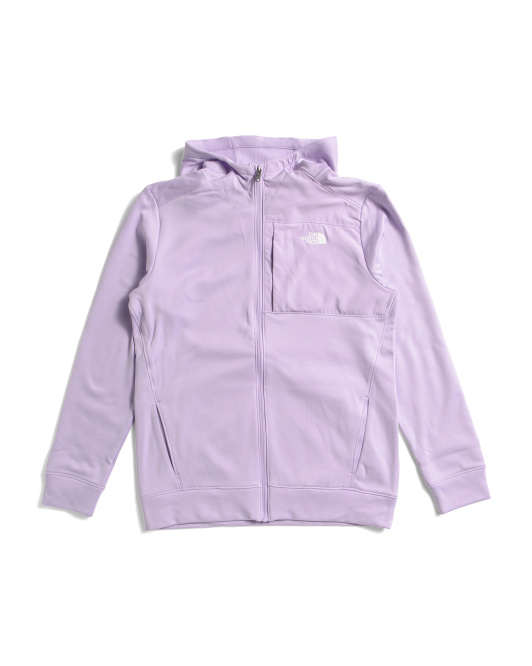【預購】THE NORTH FACE N092255 Performance 童裝抓毛全拉鏈連帽外套 (淡紫色)