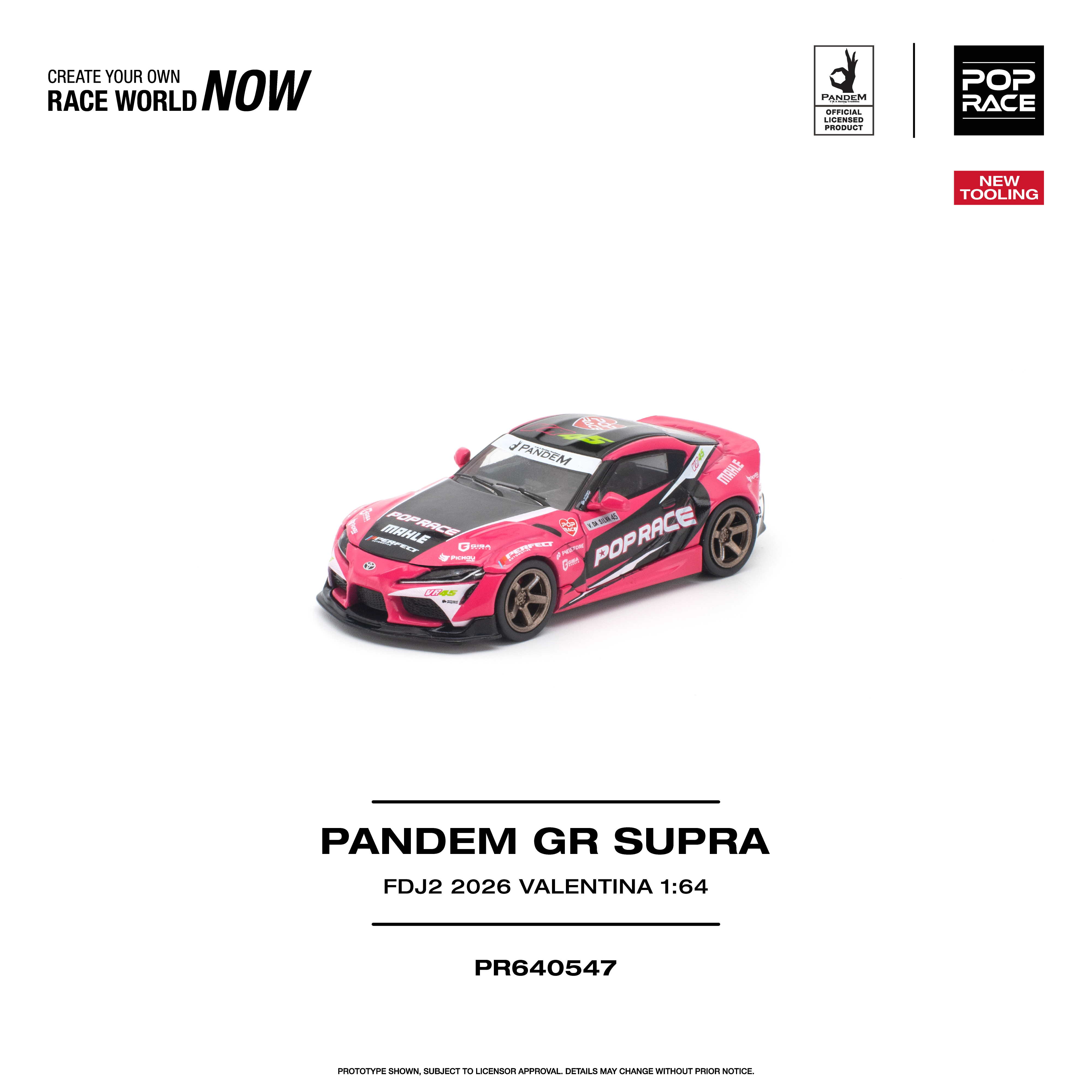 [預訂] POP ​​RACE 1/64 Pandem GR Supra FDJ2 Valentina Piers
