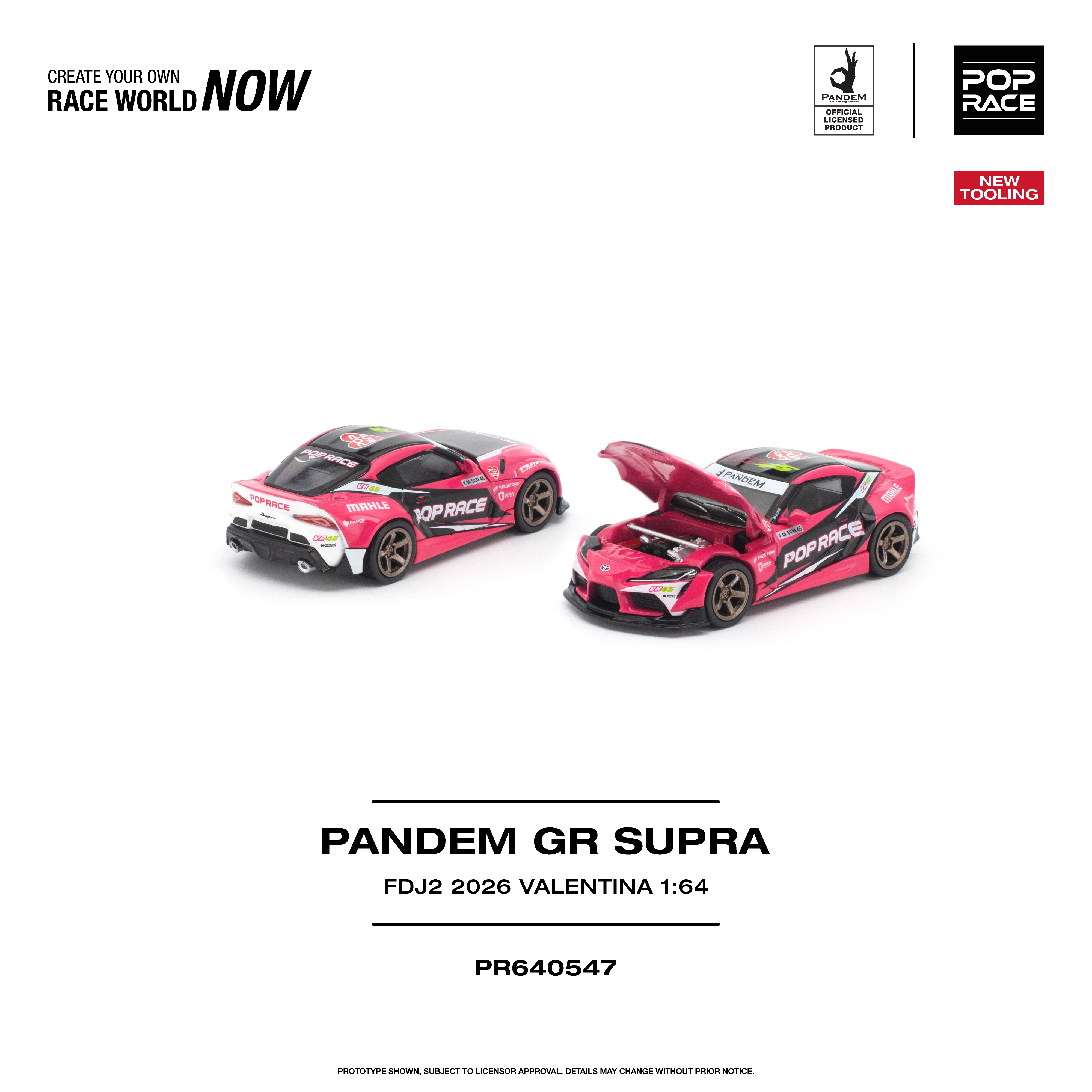 [預訂] POP ​​RACE 1/64 Pandem GR Supra FDJ2 Valentina Piers