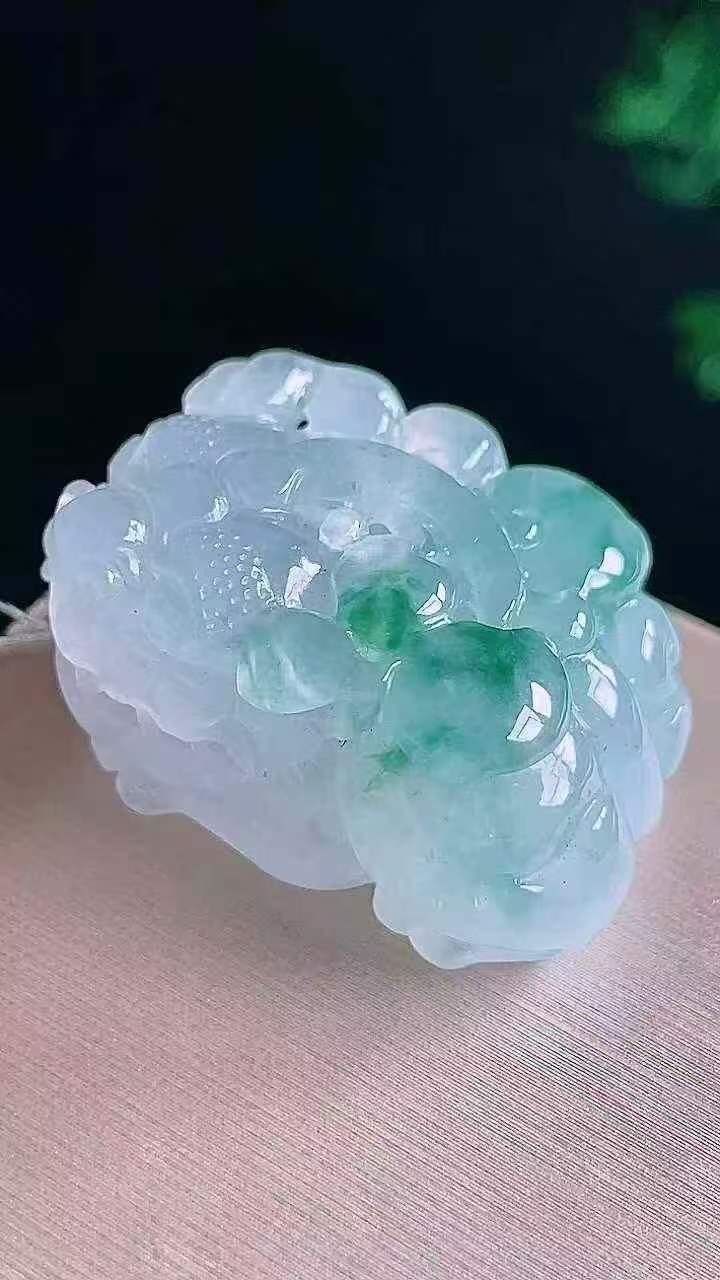 96232 翡翠冰飄花貔貅