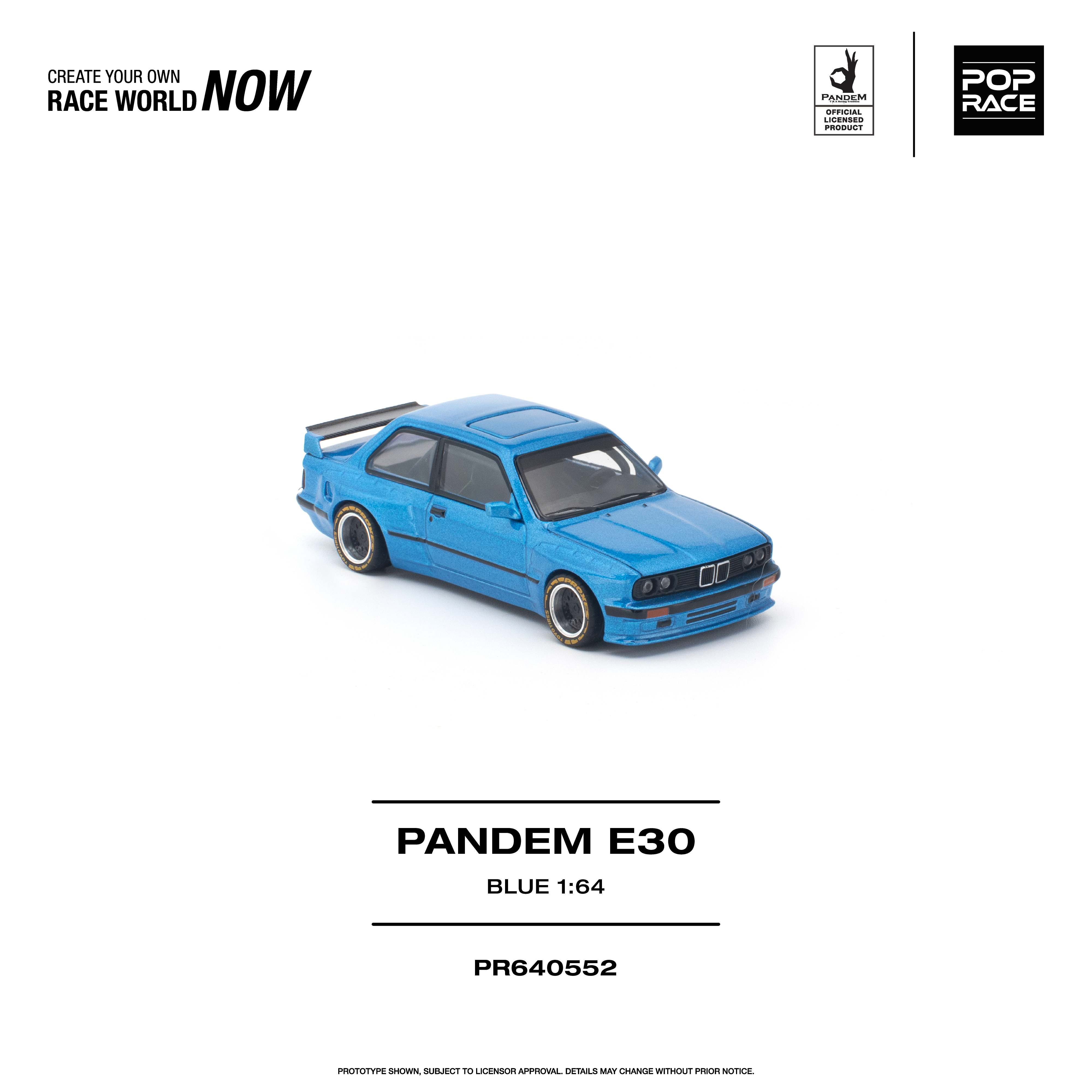 [預訂] POP ​​RACE 1/64 Pandem E30 藍色