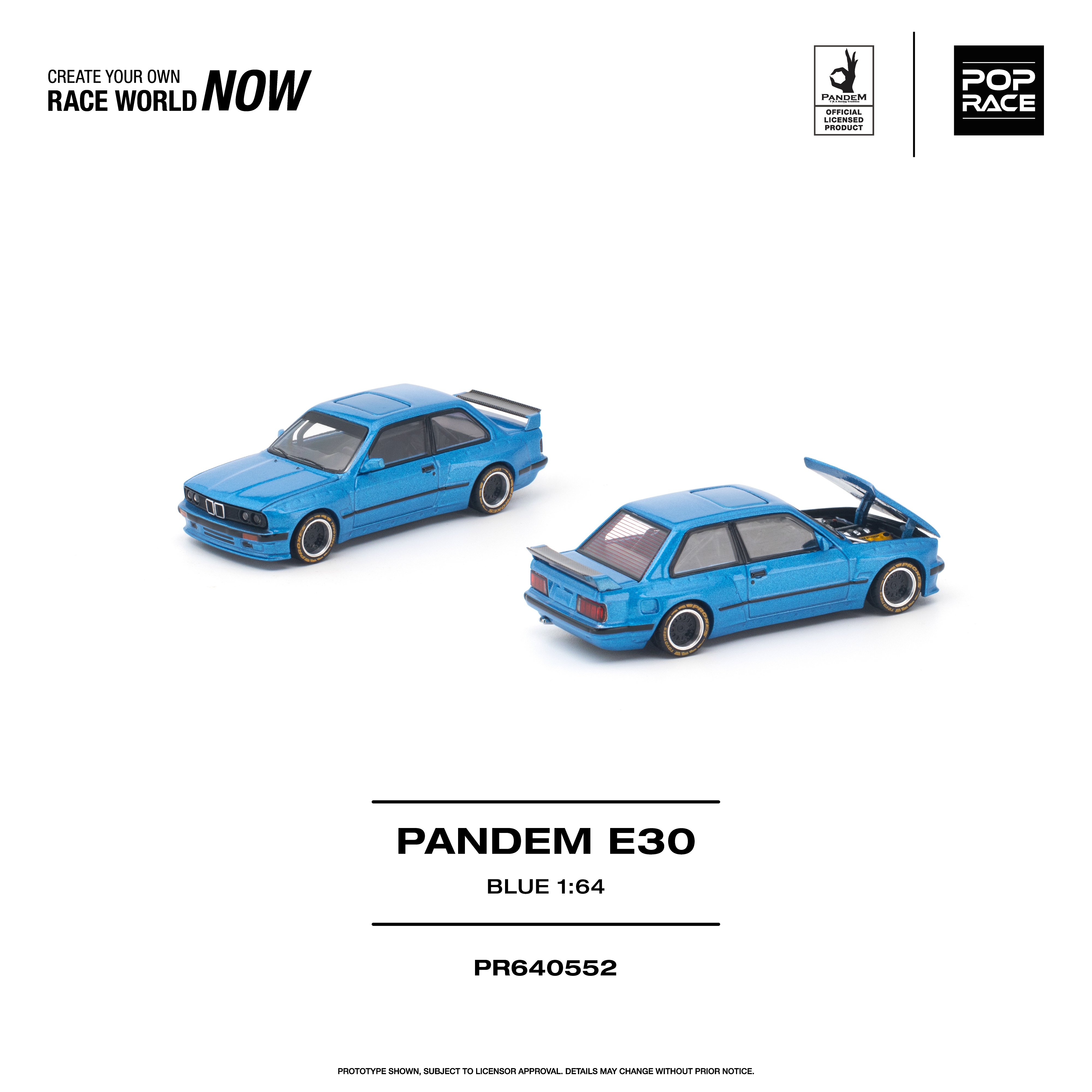 [預訂] POP ​​RACE 1/64 Pandem E30 藍色