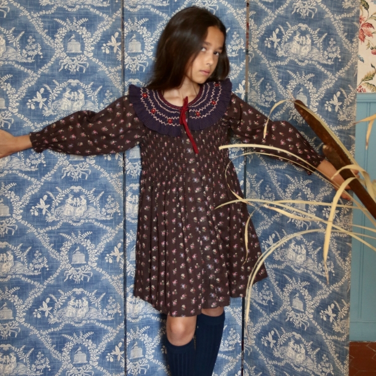 BONJOUR DIARY 小花束印花洋裝(含髮夾) Tunic with hair clips - Little bouquet print