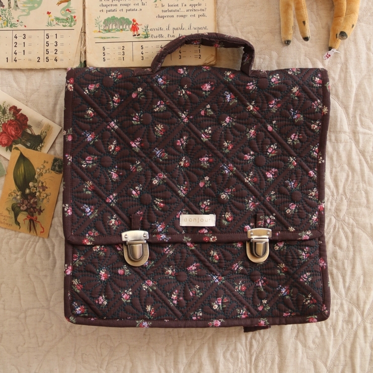 BONJOUR DIARY 小花束印花後背包 School bag - Little bouquet print