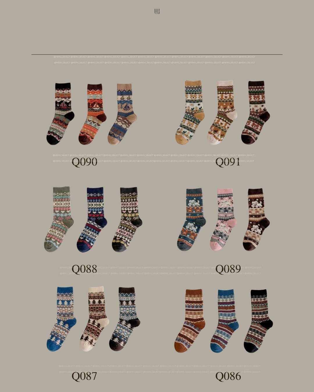 🧦 SOCKS  * °  *  秋冬圖騰 三入襪子組  ⋆.⋆.⋆.⋆.