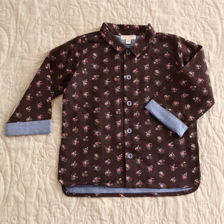 BONJOUR DIARY 小花束襯衫(含小花束盒) Boy shirt with box - Little bouquet print